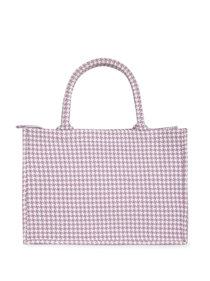 Berrylush Checked Structured Handheld Bag