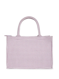 Berrylush Checked Structured Handheld Bag