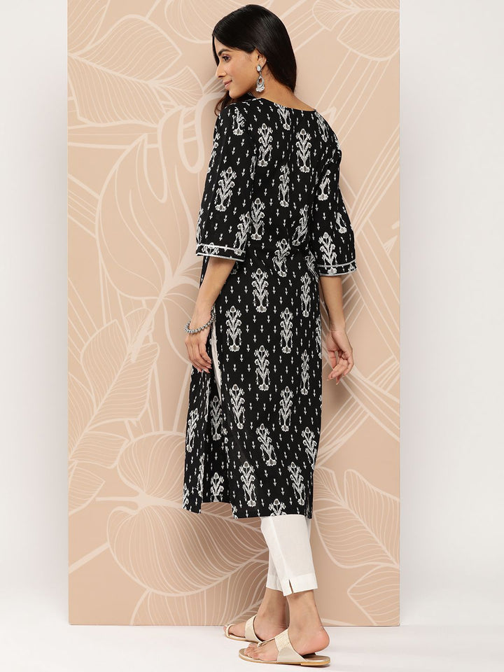 Libas Ethnic Motifs Embroidered Flared Sleeves Gotta Patti Kurta