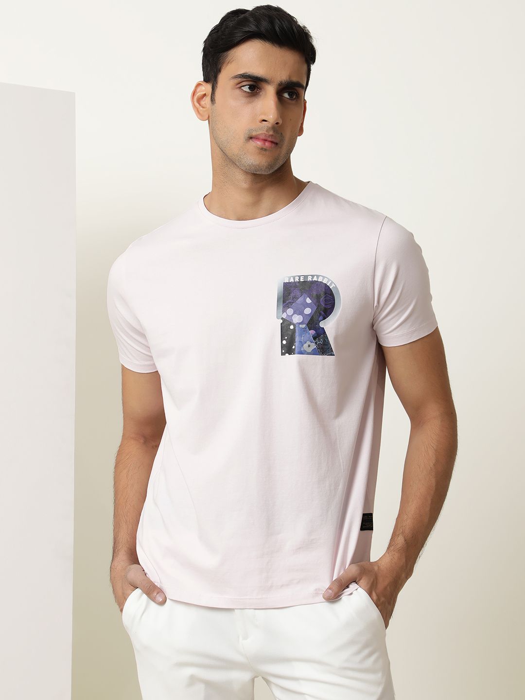 RARE RABBIT Men Rings-4 Slim Fit Solid Polo Collar T-Shirt