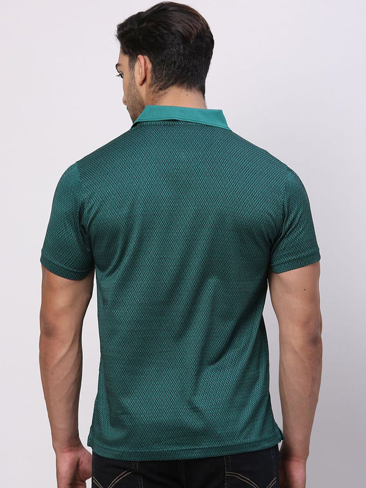 Park Avenue Men Polo Collar Pockets Slim Fit T-shirt