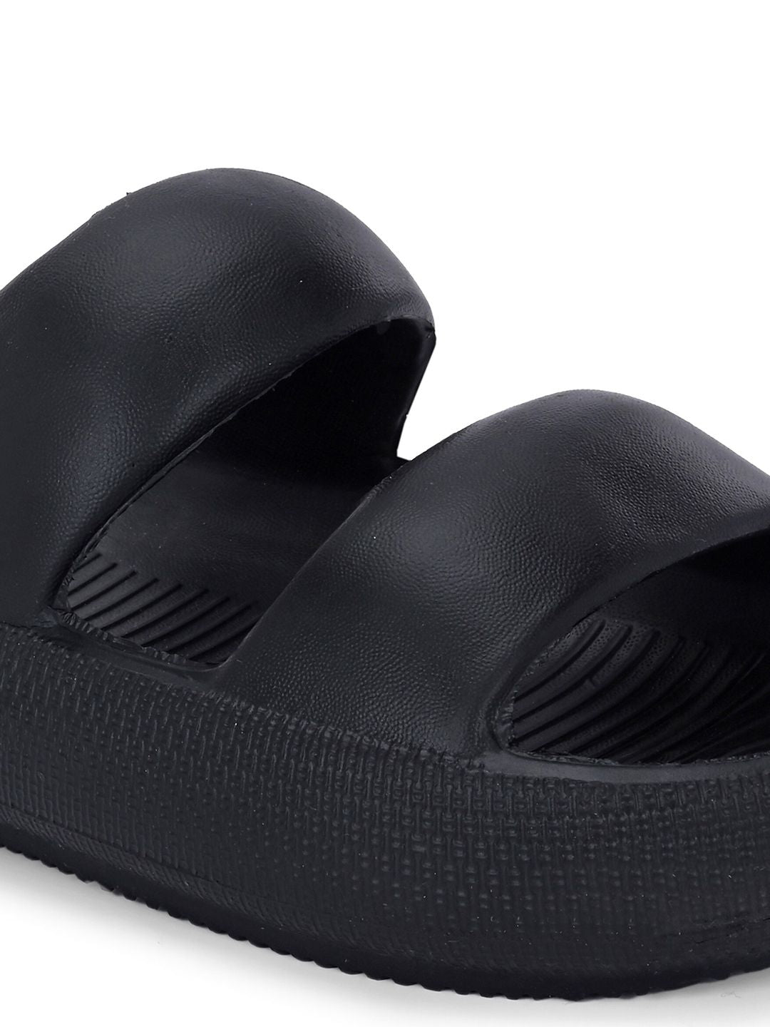 HRX by Hrithik Roshan Men Black Rubber Sliders