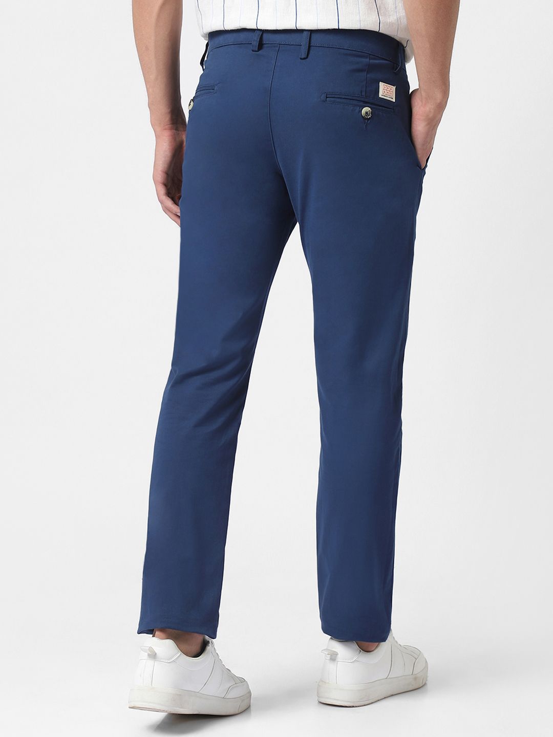 Urbano Fashion Men Blue Slim Fit Solid Regular Trousers