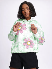 DressBerry Whirlwind Colors Tie-Dye Hooded Sweatshirt