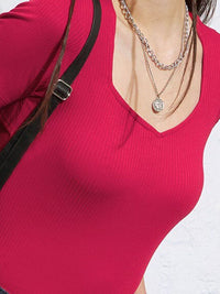 SASSAFRAS Sweetheart Neck Cut Out Top