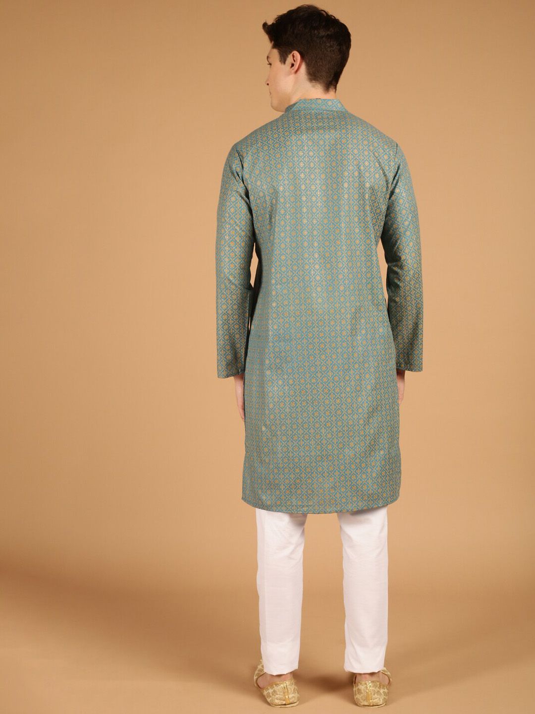 SOJANYA Ethnic Woven Design Cotton Linen Kurta