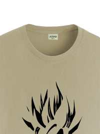 ADRO Men Printed Raw Edge T-shirt