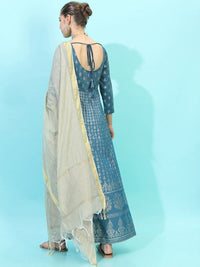 Vishudh Women Anarkali Maxi Dress With Dupatta