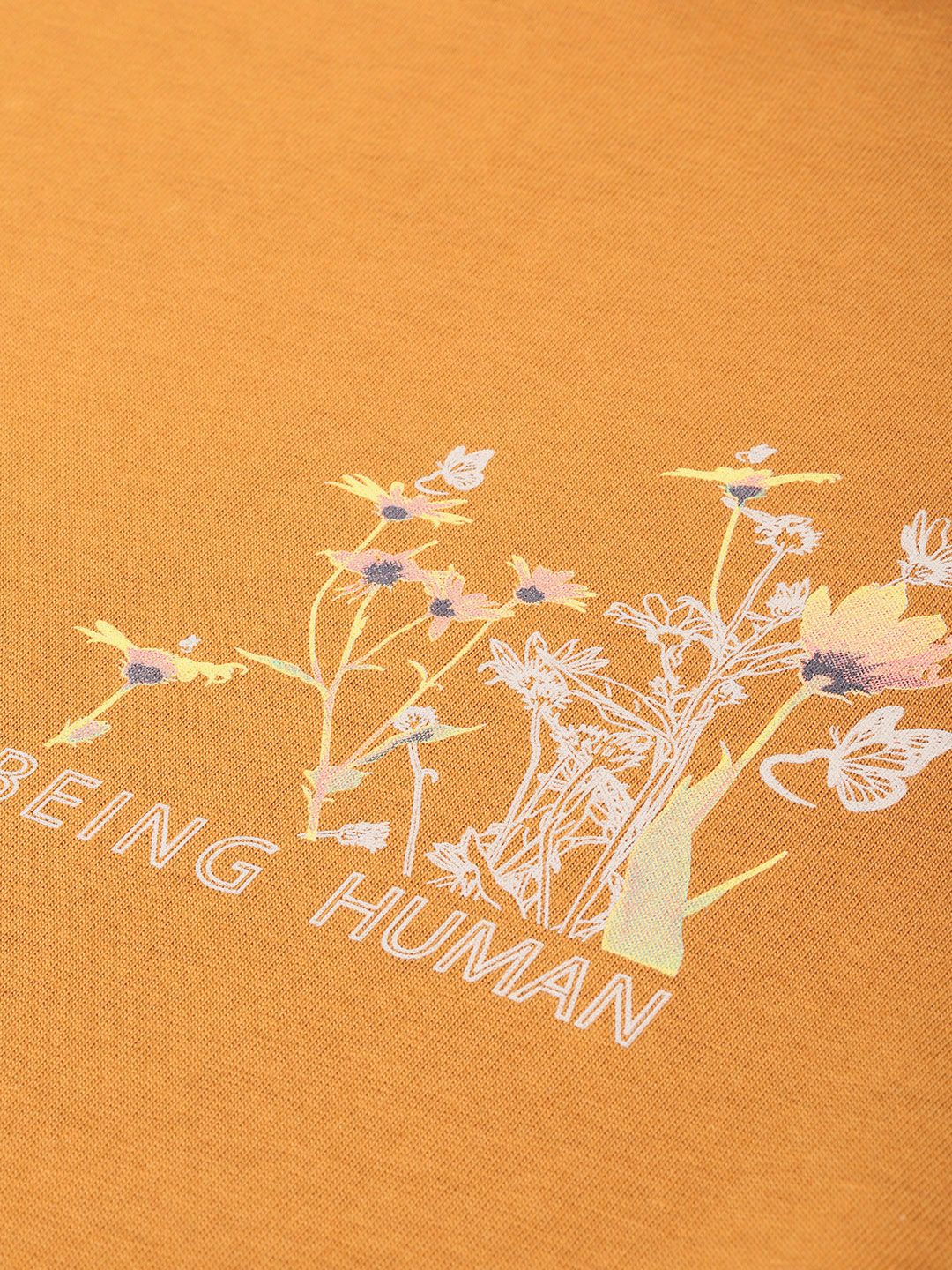 Being Human Graphic Printed Drop-Shoulder Sleeves Pure Cotton Easy Fit T-shirt