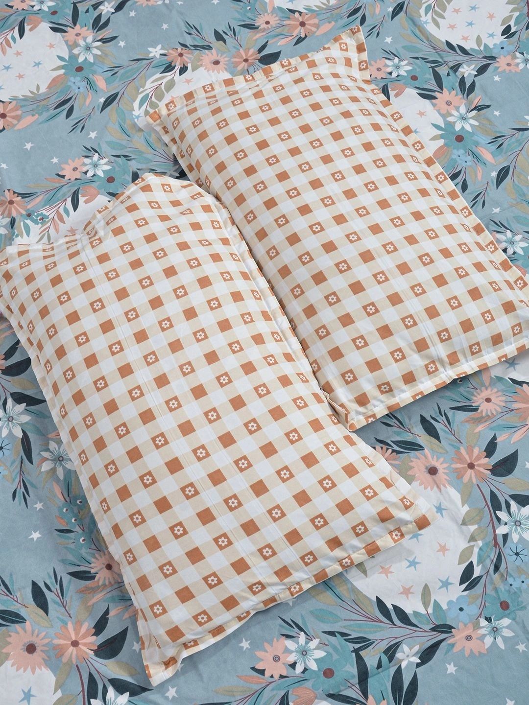 KLOTTHE Blue 300 TC Polycotton Fine King Bedsheets