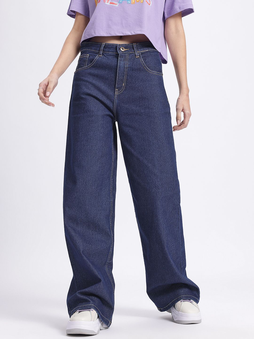 DressBerry Women Baggy Chic Straight Fit Jeans