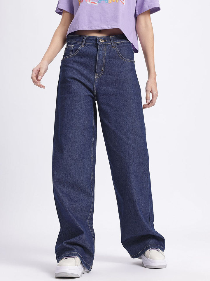 DressBerry Women Baggy Chic Straight Fit Jeans