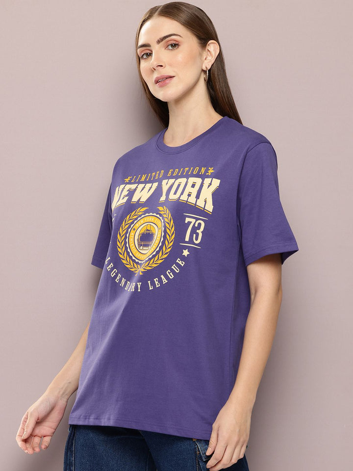 DILLINGER Women Graphic Printed Oversized T-shirt