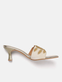 House of Pataudi Ethnic Embellished Slim Heels