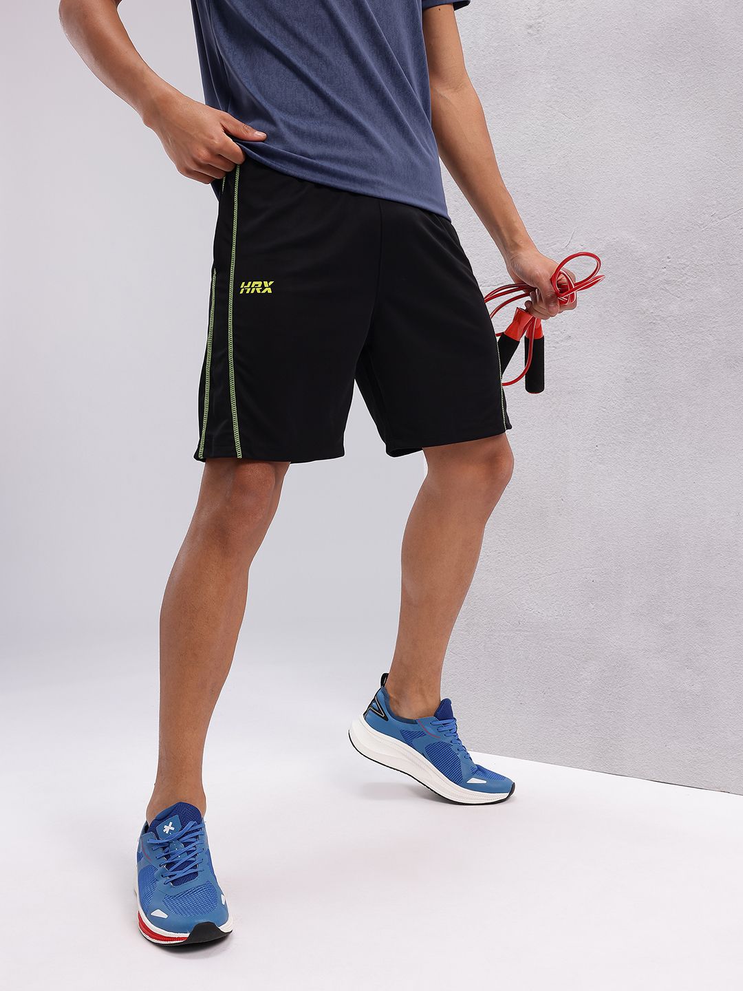 HRX by Hrithik Roshan Men Contrast Stitch Rapid-Dry Training Shorts