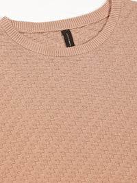 Thomas Scott Men Knit Textured Round Neck T-shirt