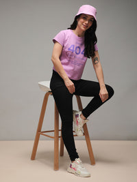 DILLINGER Women Regular Cropped Crew Neck Printed Tshirt