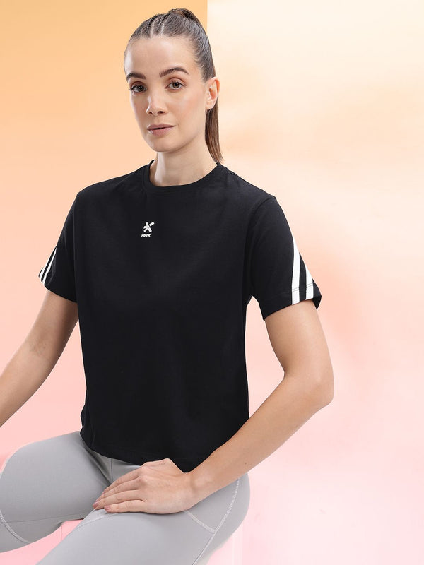 HRX by Hrithik Roshan Women Solid Lifestyle T-shirt