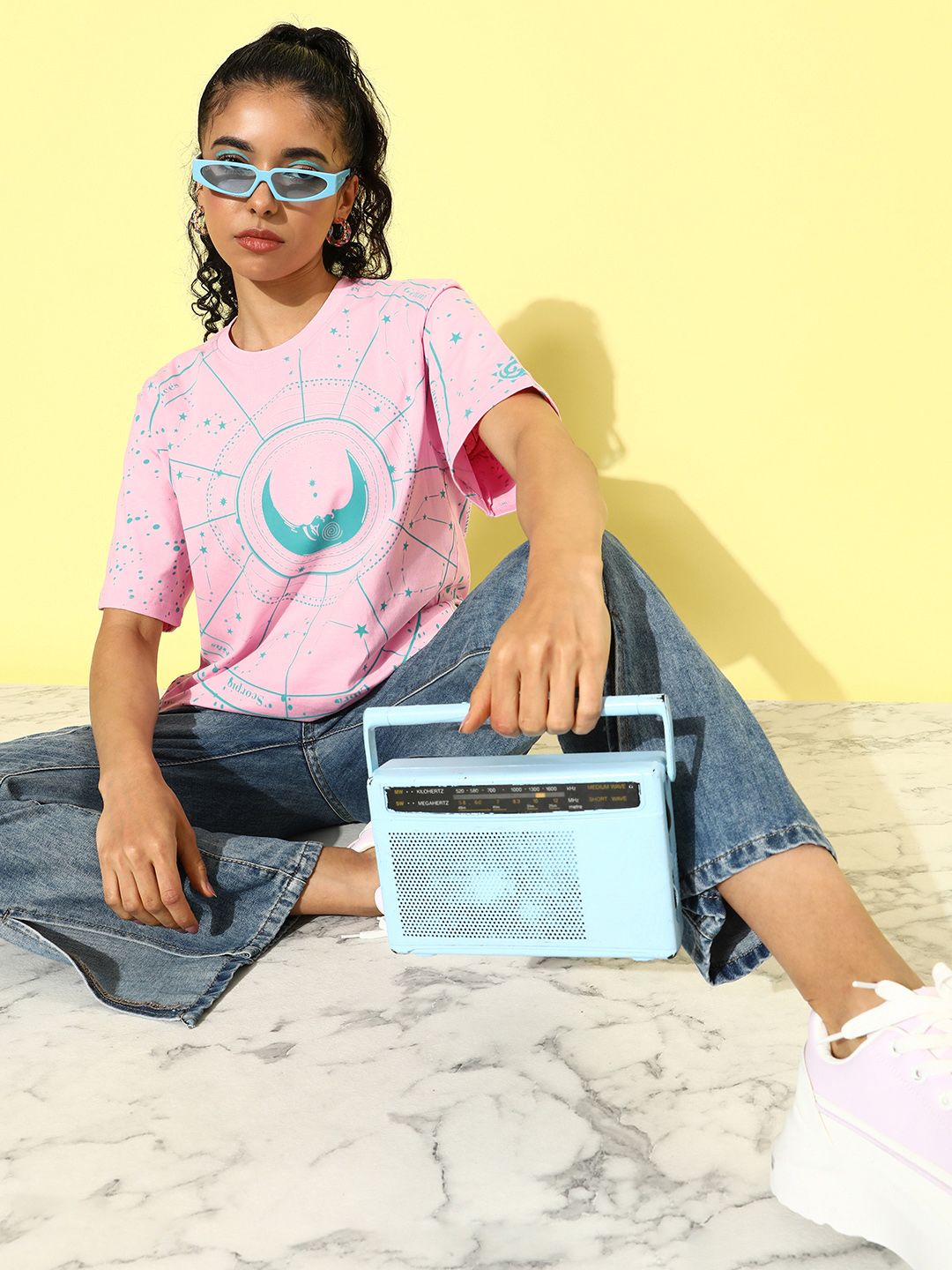 DILLINGER Pure Cotton Printed Oversized T-shirt