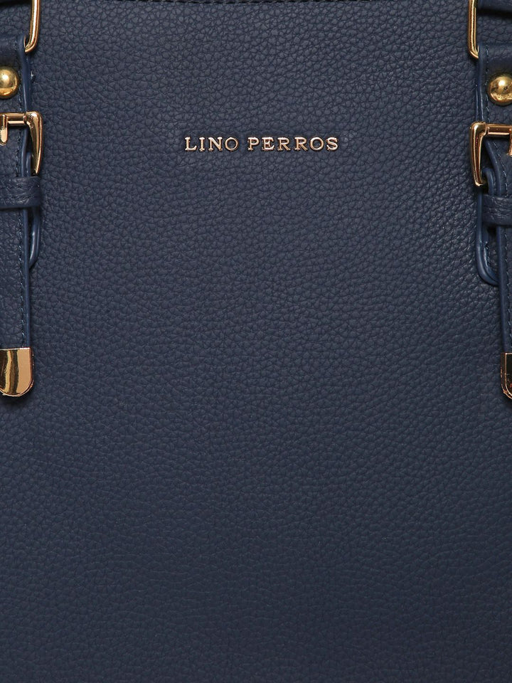 Lino Perros Navy Blue Solid Shoulder Bag