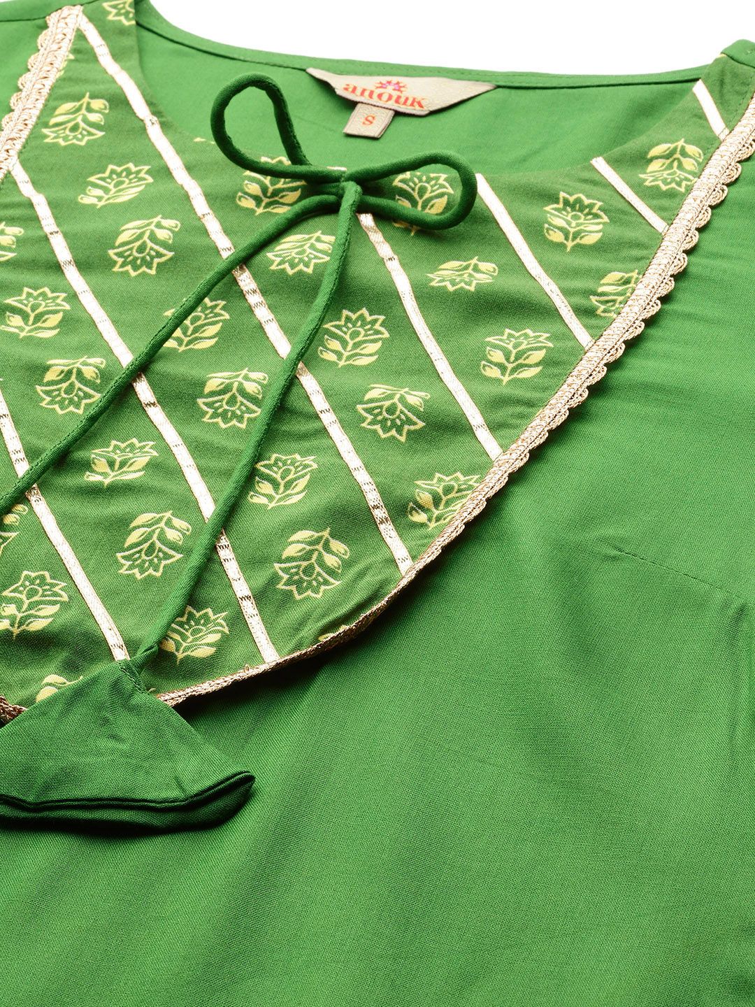 Anouk Yoke Design Gotta Patti Straight Kurta with Trousers