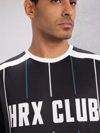 HRX by Hrithik Roshan Monochrome Printed Football Jersey