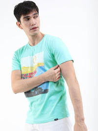 HIGHLANDER Men Printed Slim Fit T-shirt