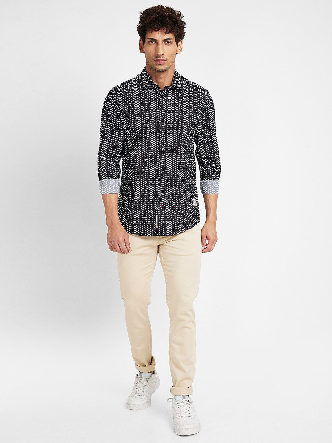 Being Human Slim Fit Abstract Printed Casual Shirt