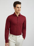 Raymond Cotton Linen Solid Slim Fit Casual Shirt