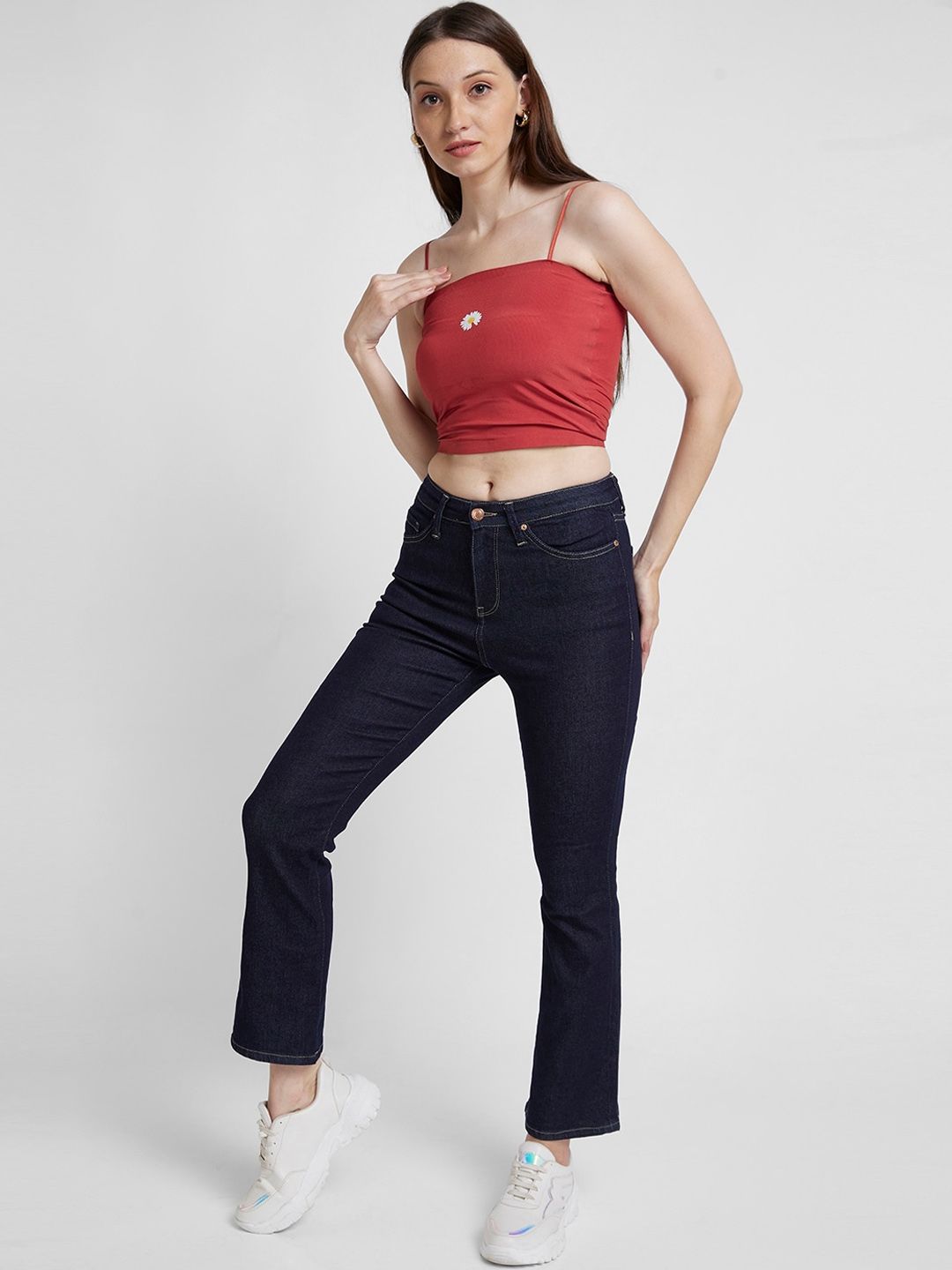 SPYKAR Women Elissa Bootcut High-Rise Clean Look Stretchable Jeans