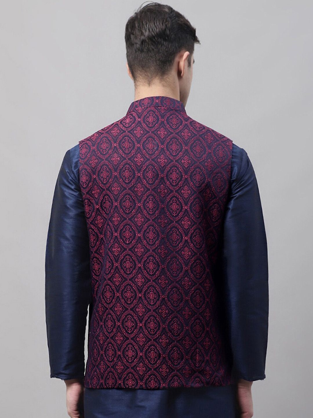 Jompers Men Woven Design Nehru Jacket