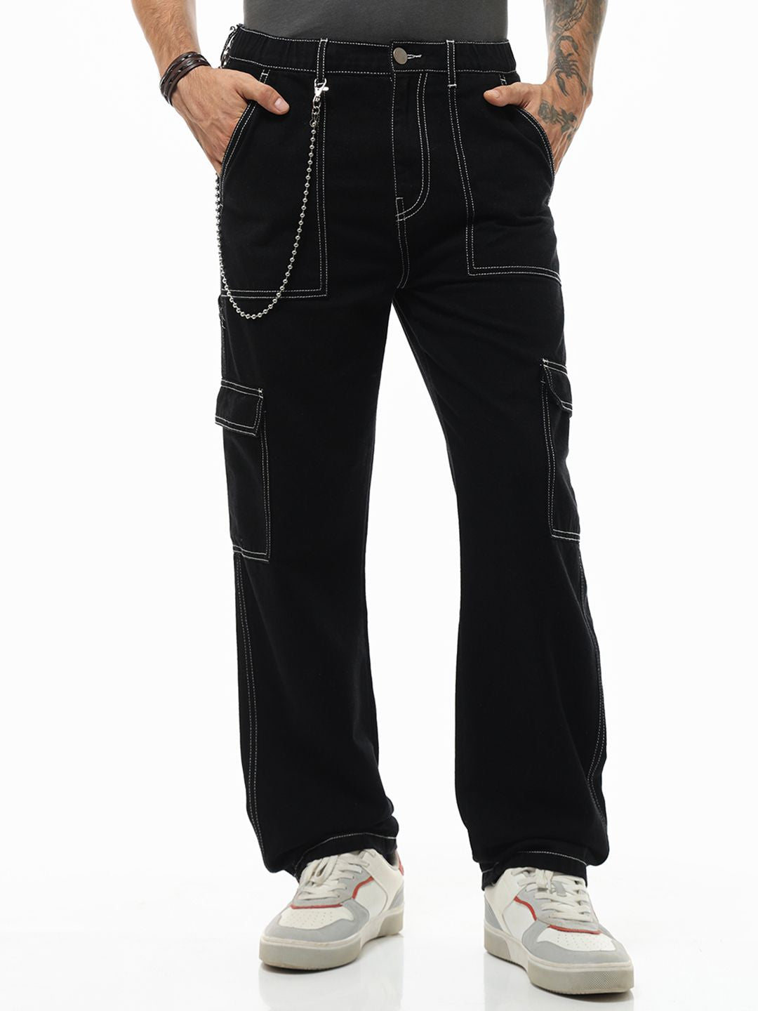 Bewakoof Men Baggy Cargo Jeans