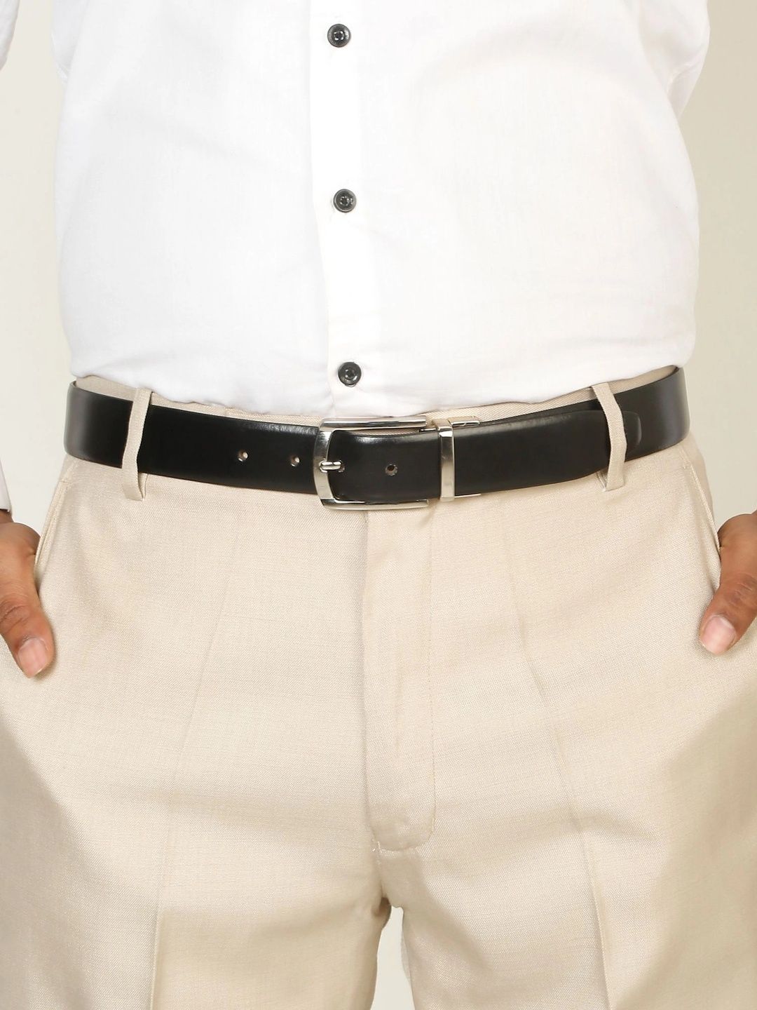 Teakwood Leathers Men Leather Reversible Belt