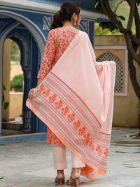 KALINI Floral Printed Gotta Patti Kurta & Trousers With Dupatta