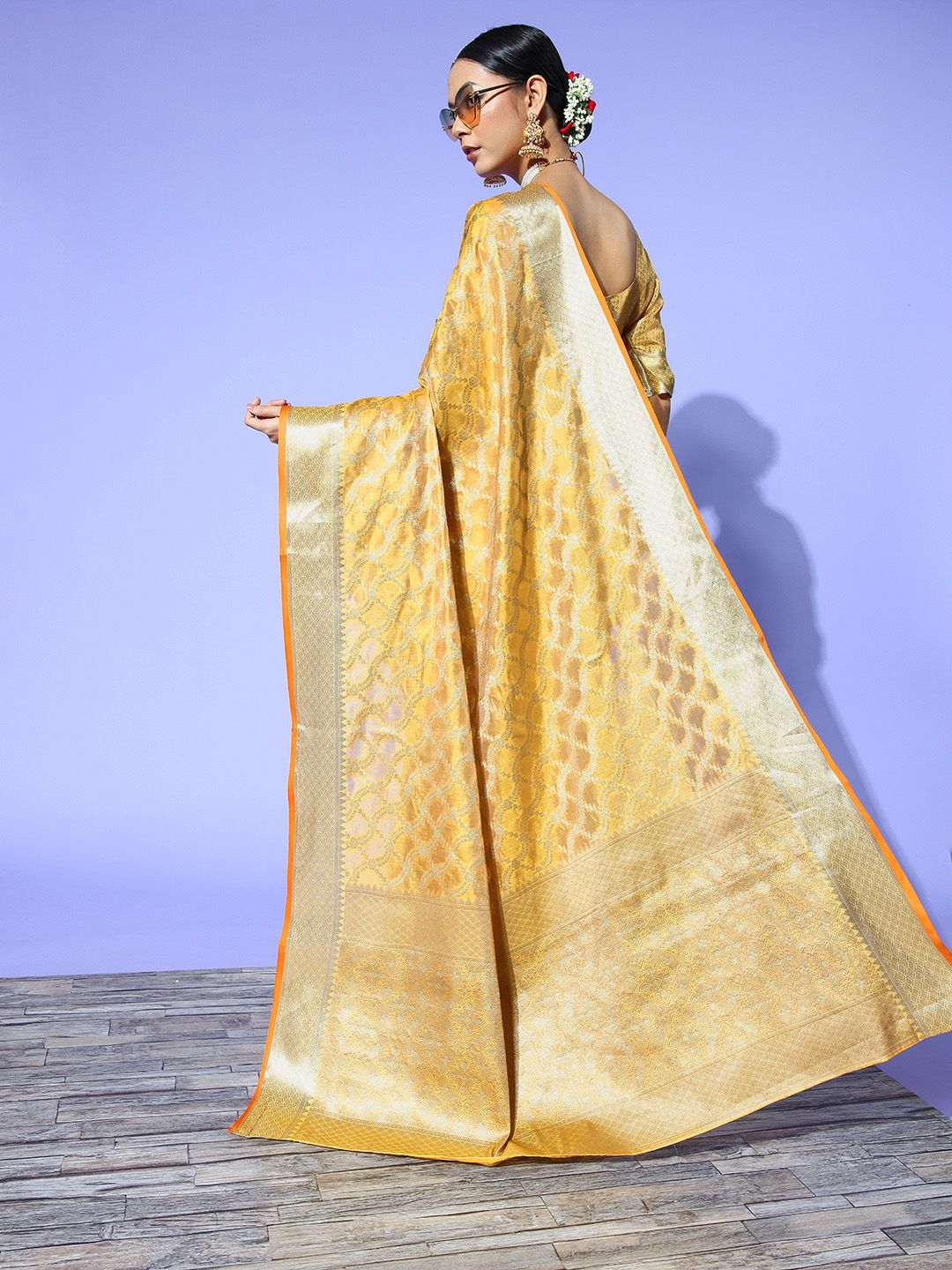 Saree mall Ethnic Motifs Saree With Woven Design Border