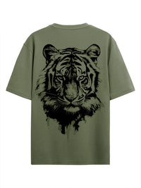 ADRO Men Graphic Printed Round Neck Cotton Oversized T-Shirt