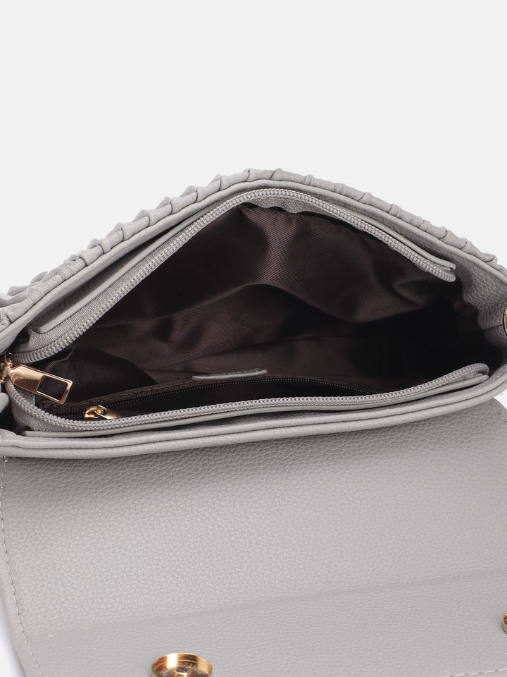 DressBerry Structured Pleated Sling Bag