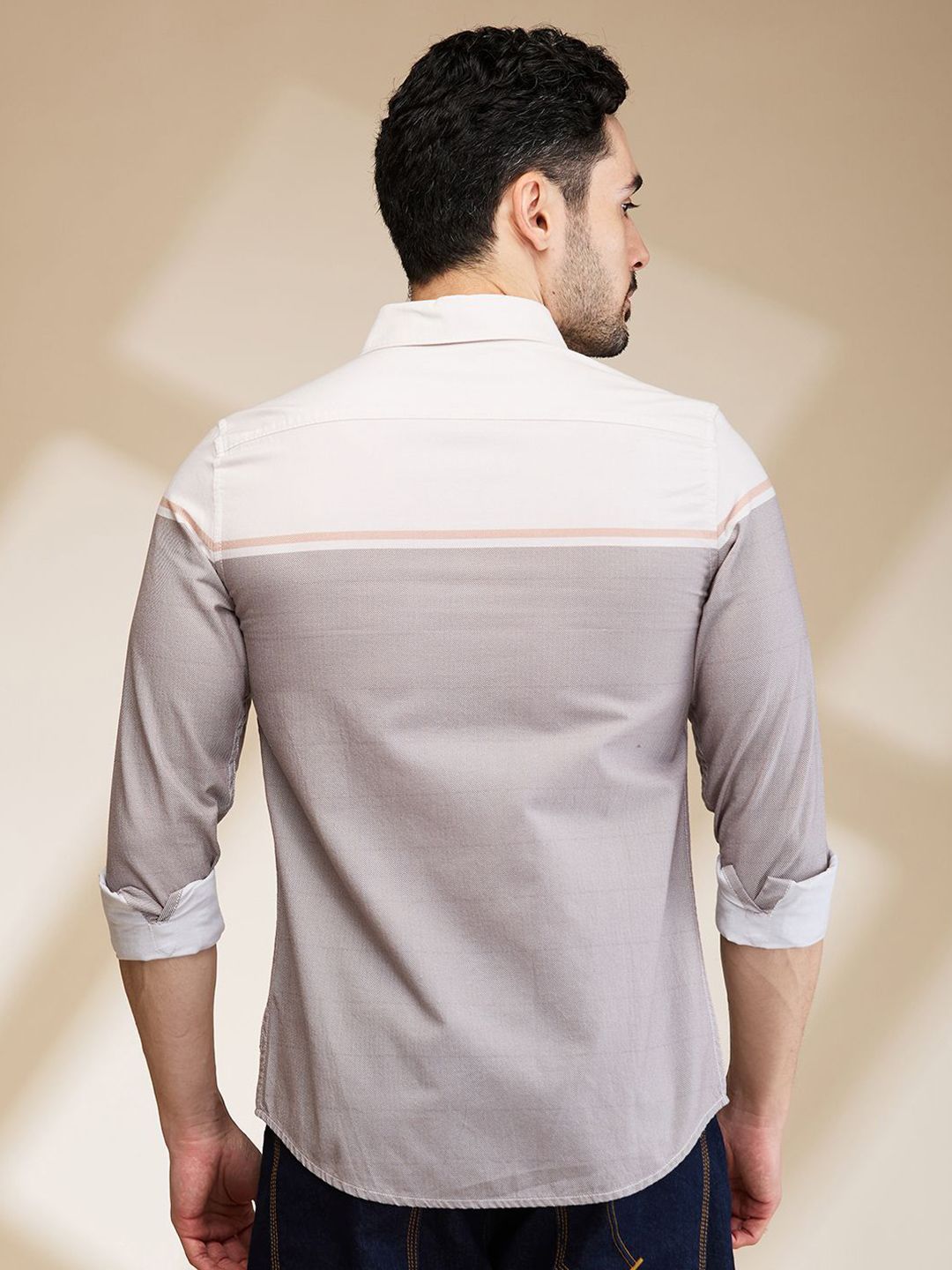 Being Human Men Slim Fit Horizontal Stripes Opaque Striped Casual Shirt