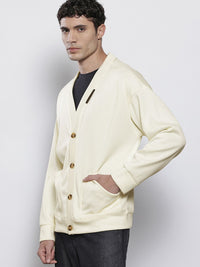 The Indian Garage Co Self Design Drop-Shoulder Open-Front Sweatshirt