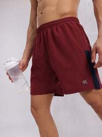 HRX by Hrithik Roshan Men Mid-Rise Colourblocked Detail Rapid-Dry Running Shorts