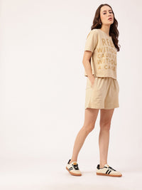 DressBerry Rebel Relaxed Fit Printed T-Shirt & Shorts Co-Ords