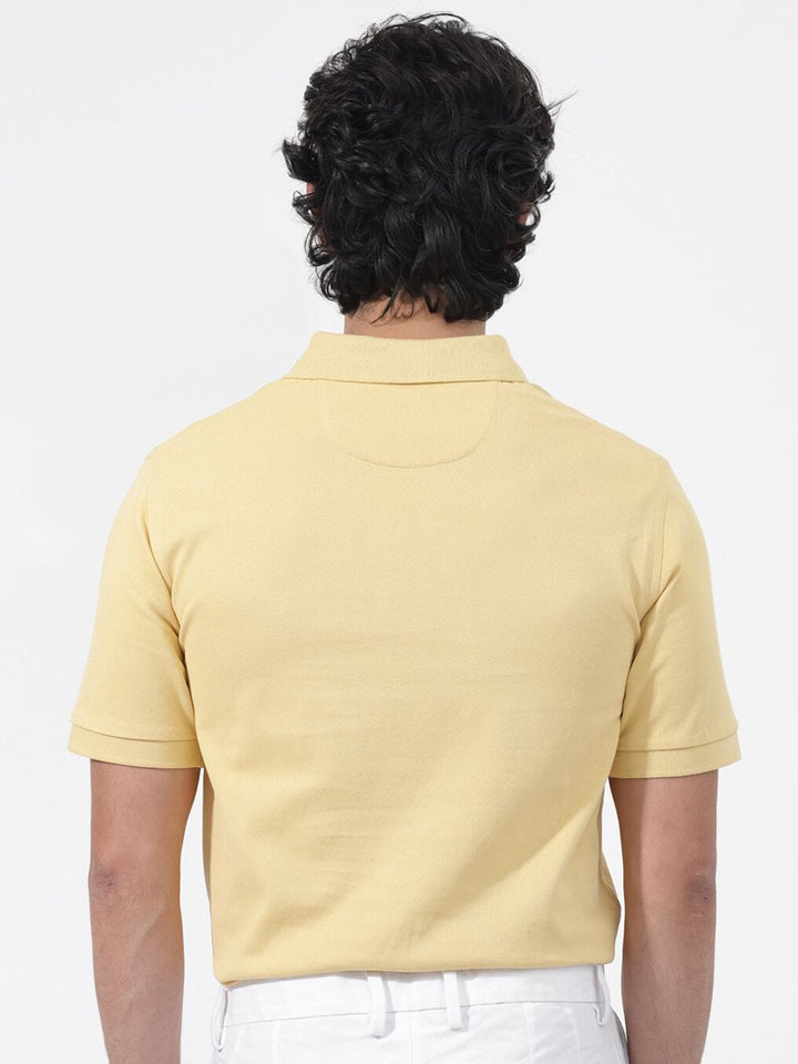 RARE RABBIT Men Paret-Bright Regular Fit Polo Collar Cotton T-Shirt