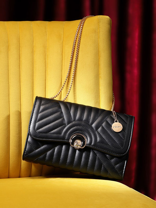 DressBerry Quilted Structured Shoulder Bag