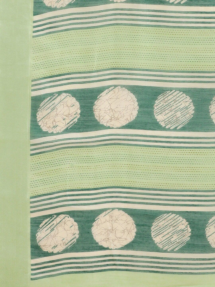 Saree mall Green & Grey Silk Cotton Sarees