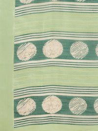 Saree mall Green & Grey Silk Cotton Sarees