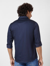 SPYKAR Spread Collar Classic Opaque Cotton Linen Casual Shirt
