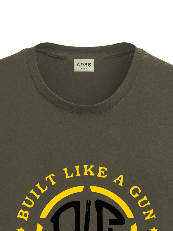 ADRO Men Sports Printed Applique T-shirt