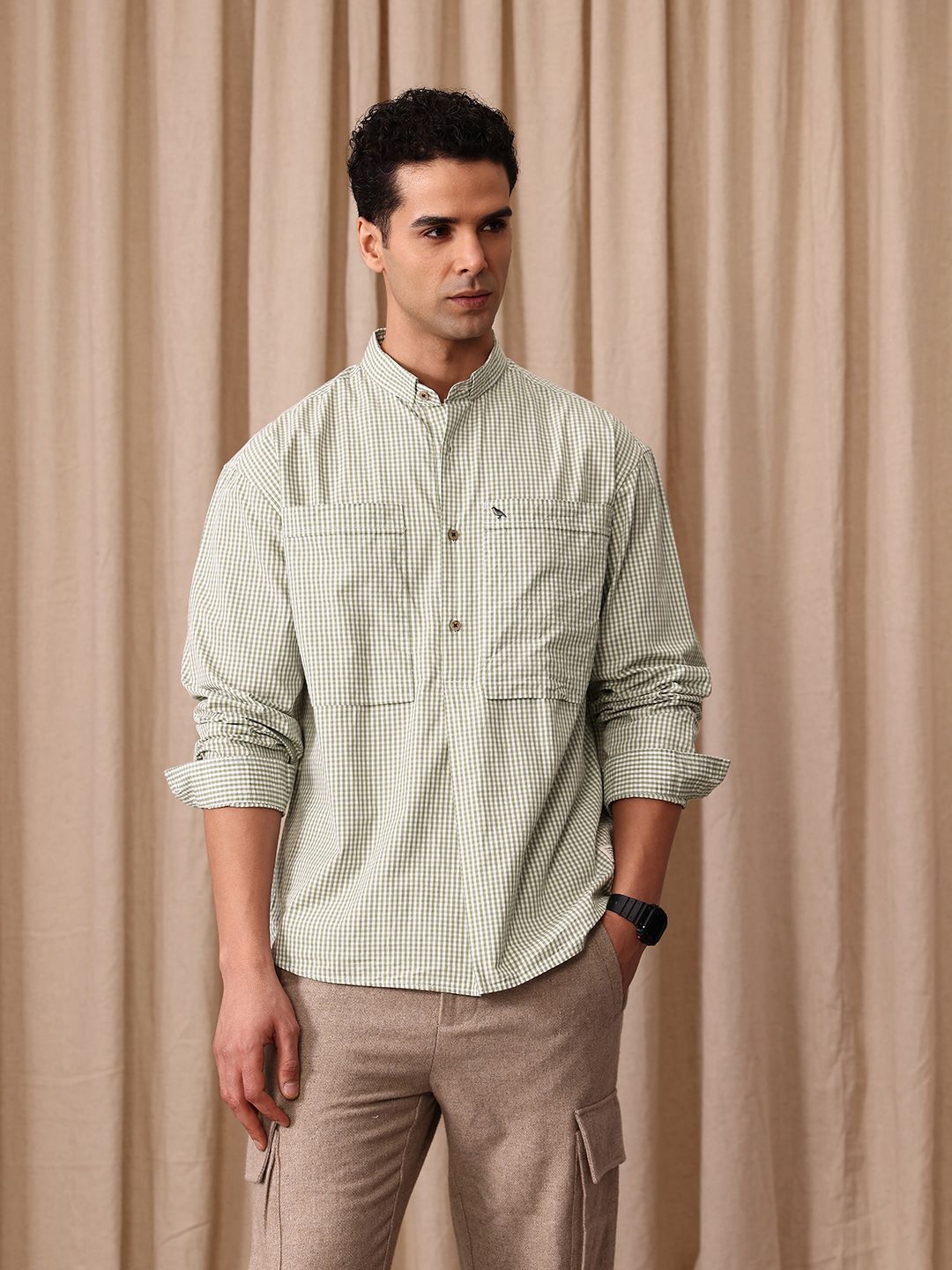 Mr Bowerbird Checked Pure Cotton Casual Shirt