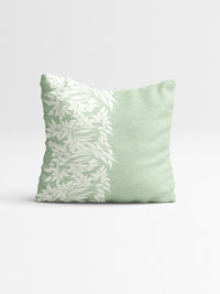 STITCHNEST Teal & Peach-Coloured Set of 2 Floral Square Cushion Covers