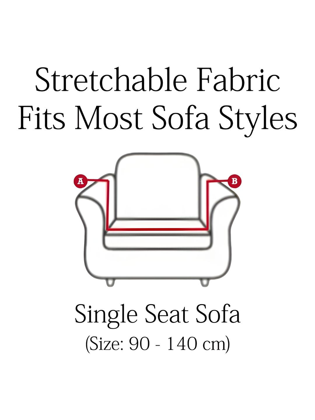 Cortina Pink Elastic Stretchable Sofa Cover With Arms